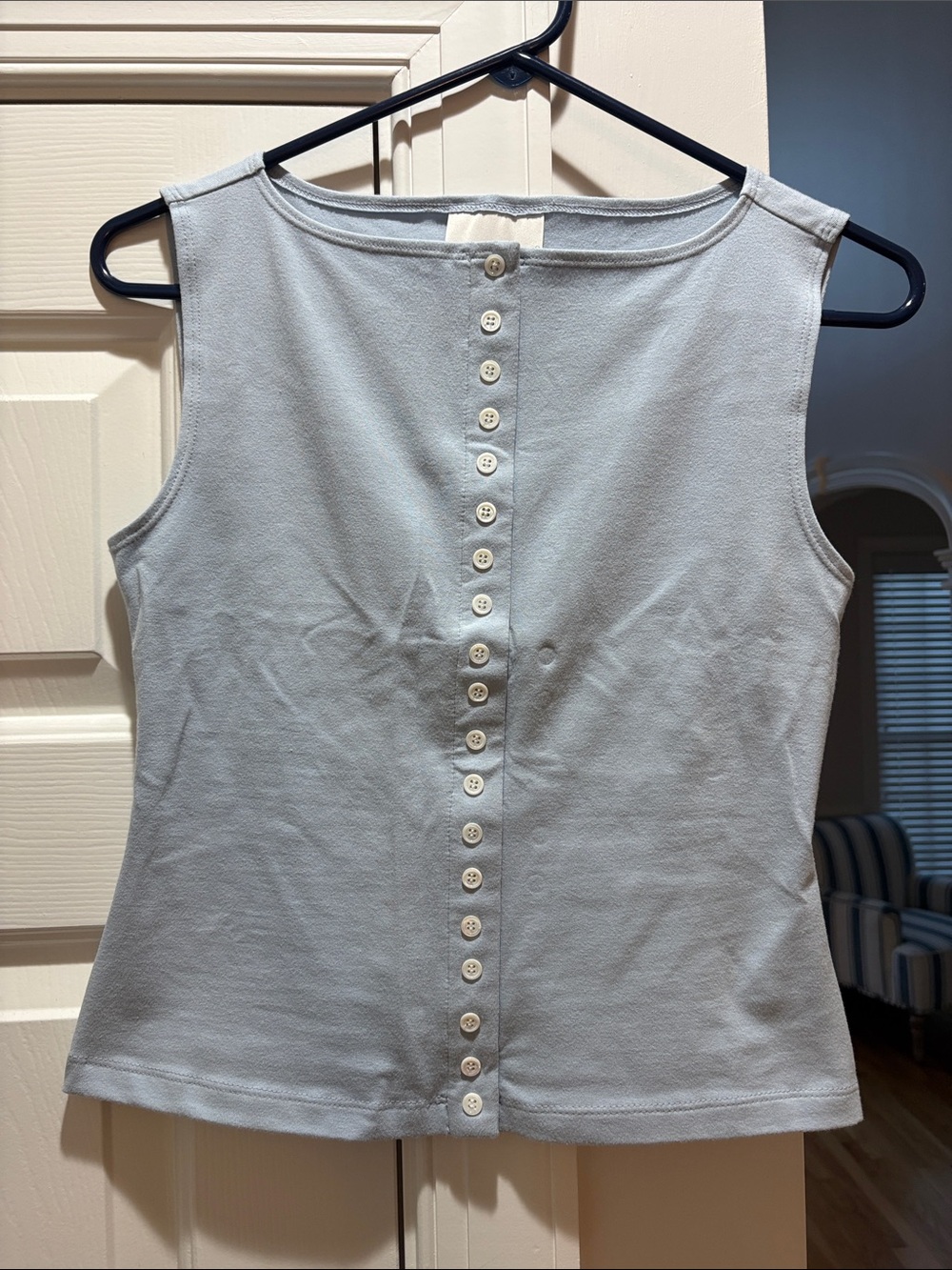 Reformation Button Front Tank Top - Blue - Size S (NWOT)